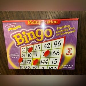 Multiplication Bingo Game Exciting Learning Fun Play 8 Different Ways New Sealed